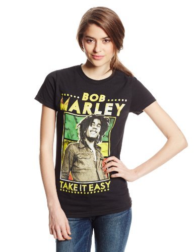 Bob Marley Bob Marley Take It Easy Juniors T-Shirt, Black, Medium