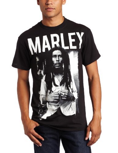 Bob Marley Zion Rootswear Men'S Marley T-Shirt, Black, X-Large