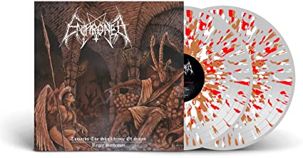 TOWARDS THE SKULLTHRONE / REGIE SATHANAS (CLEAR VINYL WITH BROWN/RED/WHITE SPLATTER)