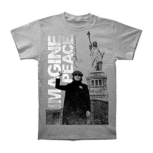 John Lennon Beatles Men'S Imagine Slim Fit T-Shirt Small Grey