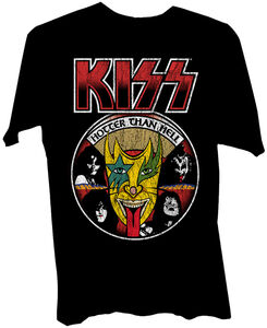 KISS KISS Hotter Than Hell, 1974 LP, ShortSleeve Unisex T-shirt XL