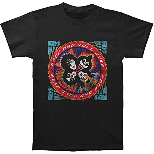 Kiss Kiss Rock And Roll Over Fitted Jersey Tee
