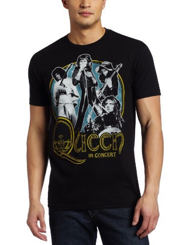 Queen Men'S Queen In Concert T-Shirt, Black, Medium