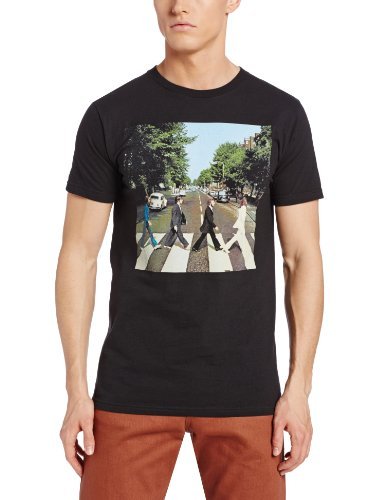 The Beatles Men'S The Beatles Abbey Road Distressed T Shirt, Black, Small