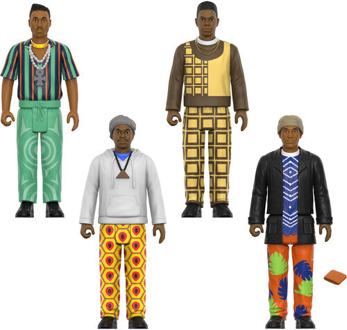 Super7 - A Tribe Called Quest - ReAction Figures Wv1 - People's Instinctive Travels and the Paths of Rhythm 4-Pack (Large Item, Action Figure)