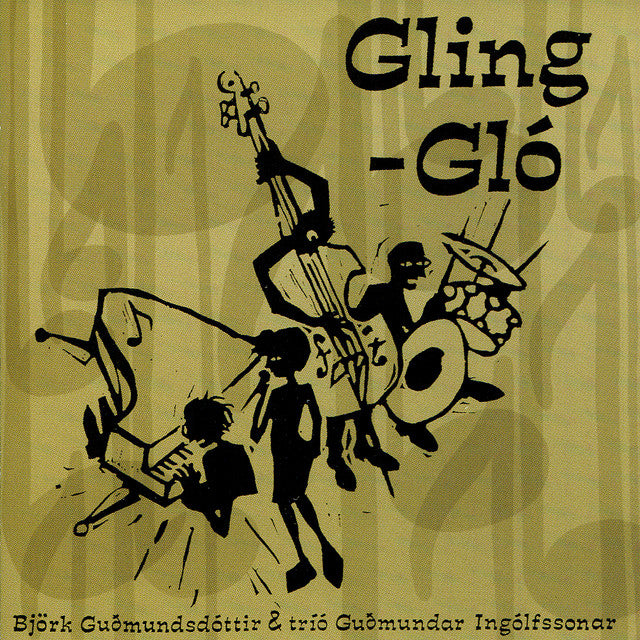 Björk and Tríó Guðmundar Ingólfssonar Gling-Gló LP vinyl cover