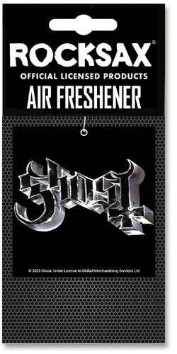 Rocksax - Ghost - Chrome Logo - Air Freshener (Vanilla)