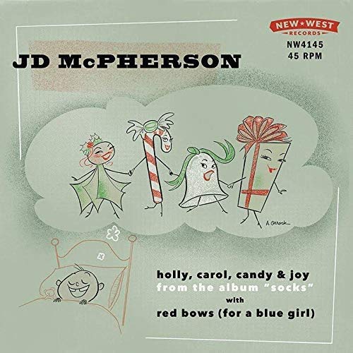 Holly, Carol, Candy & Joy / Red Bows (For A Blue Girl) Snow Globe Vinyl (Clear With White Splatter) RSD BF Exclusive Ltd. 1500