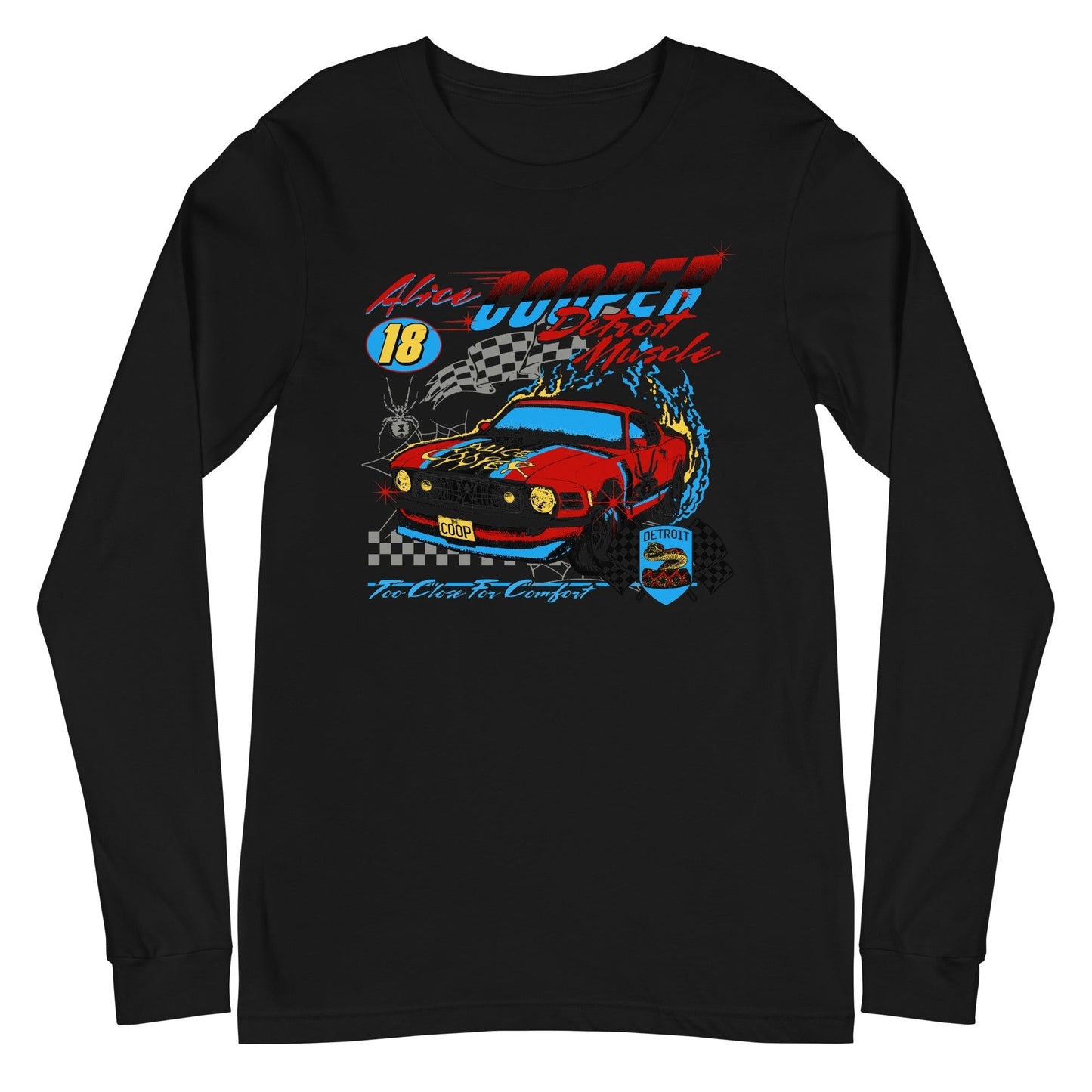Alice Cooper - Racecar Long Sleeve T-Shirt Black