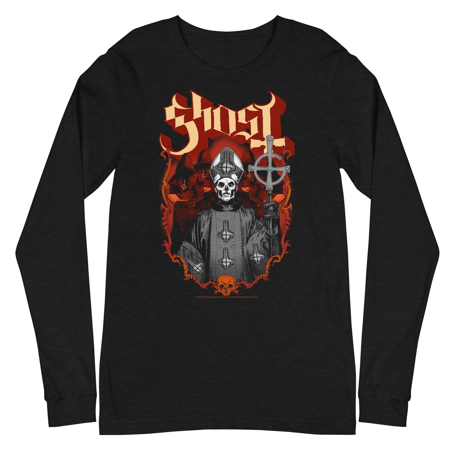 Ghost - Skull and Robes Long Sleeve T-Shirt Black