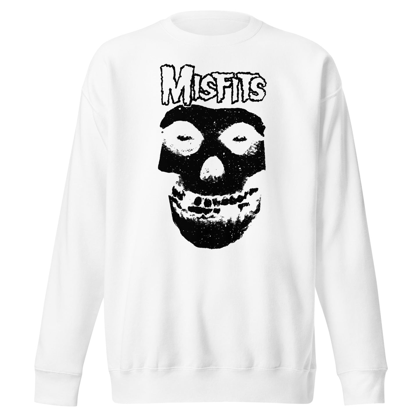 Misfits - Black Skull Sweatshirt White