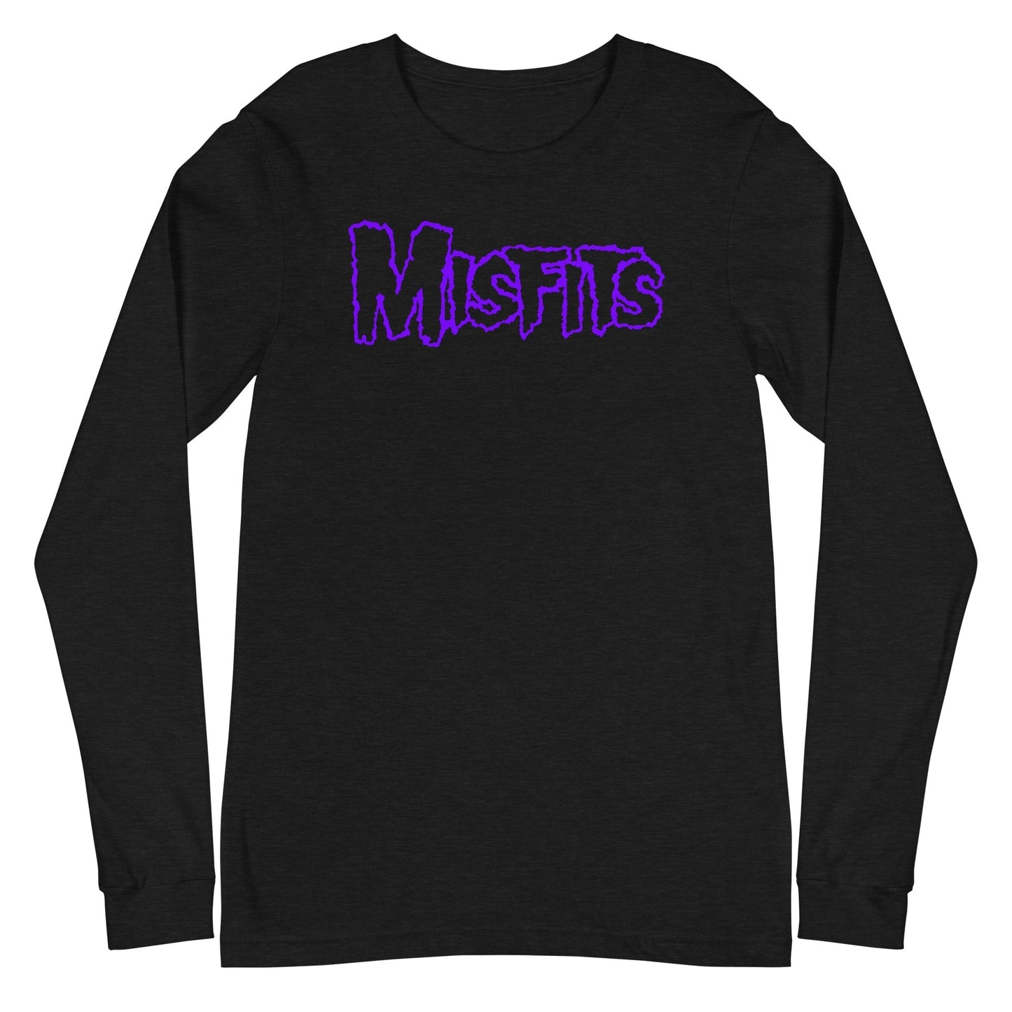 Misfits - Purple Drip Logo Long Sleeve T-Shirt Black