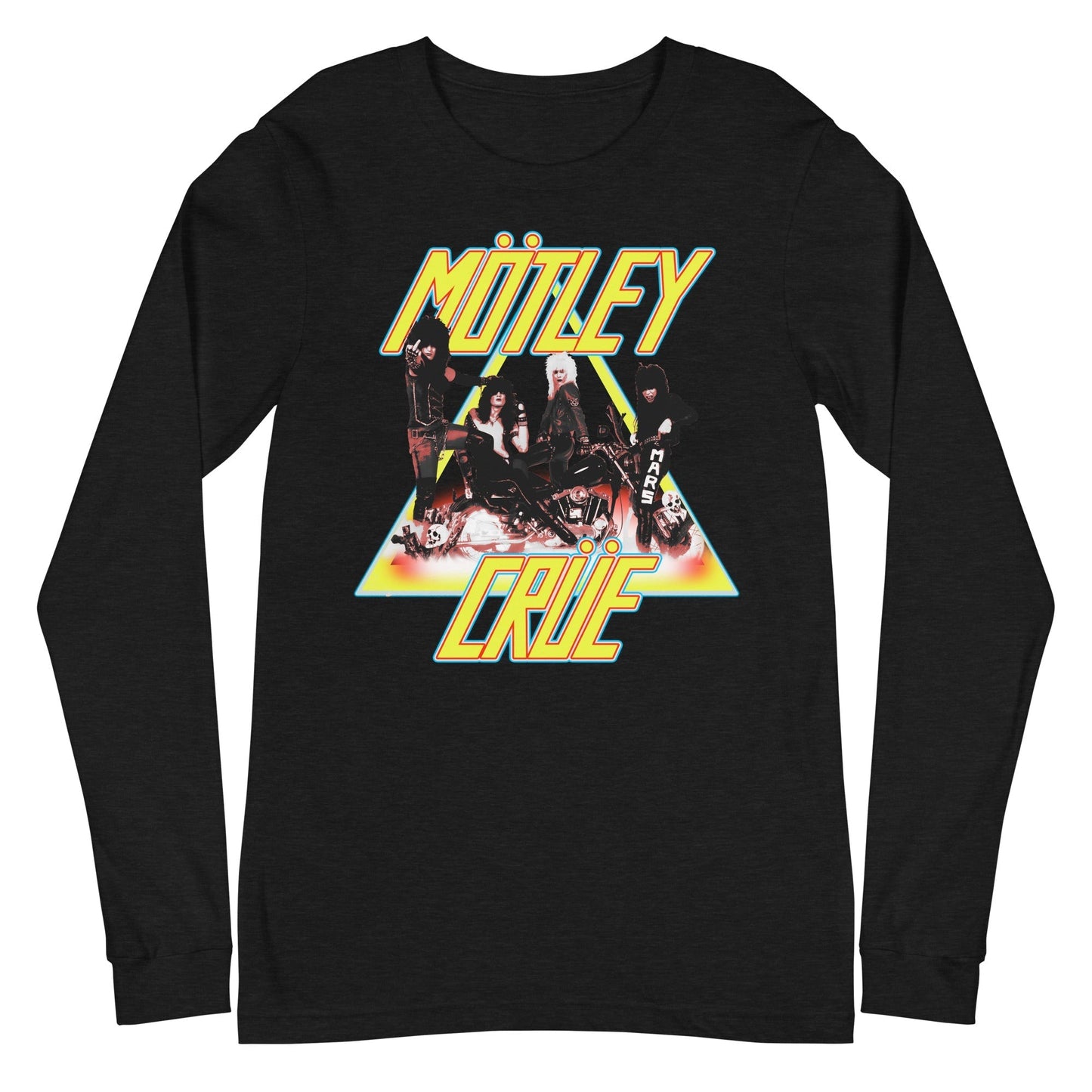 Motley Crue - Triangle Logo Long Sleeve T-Shirt Black