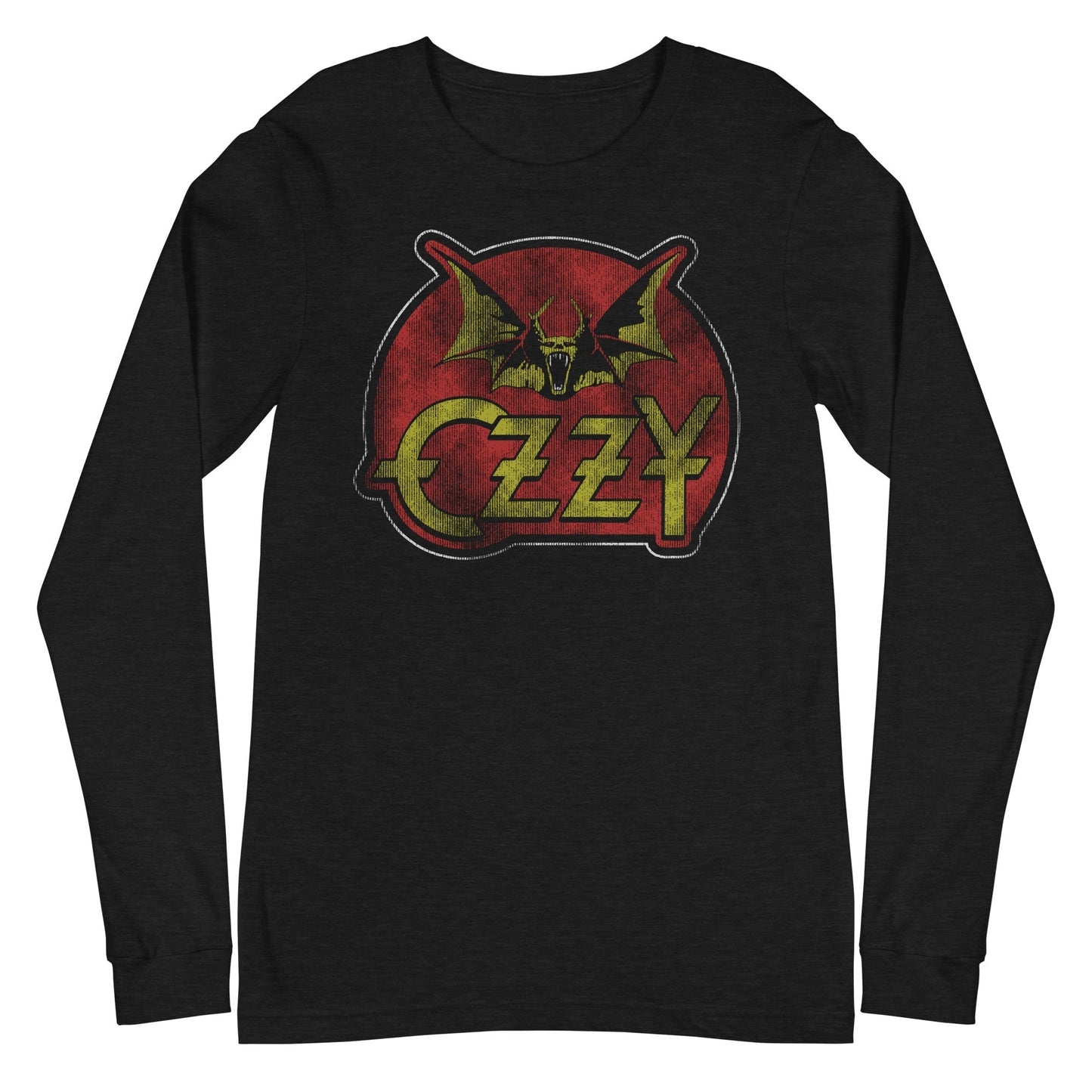 Ozzy Osbourne - Flaming Bat Long Sleeve T-Shirt Black