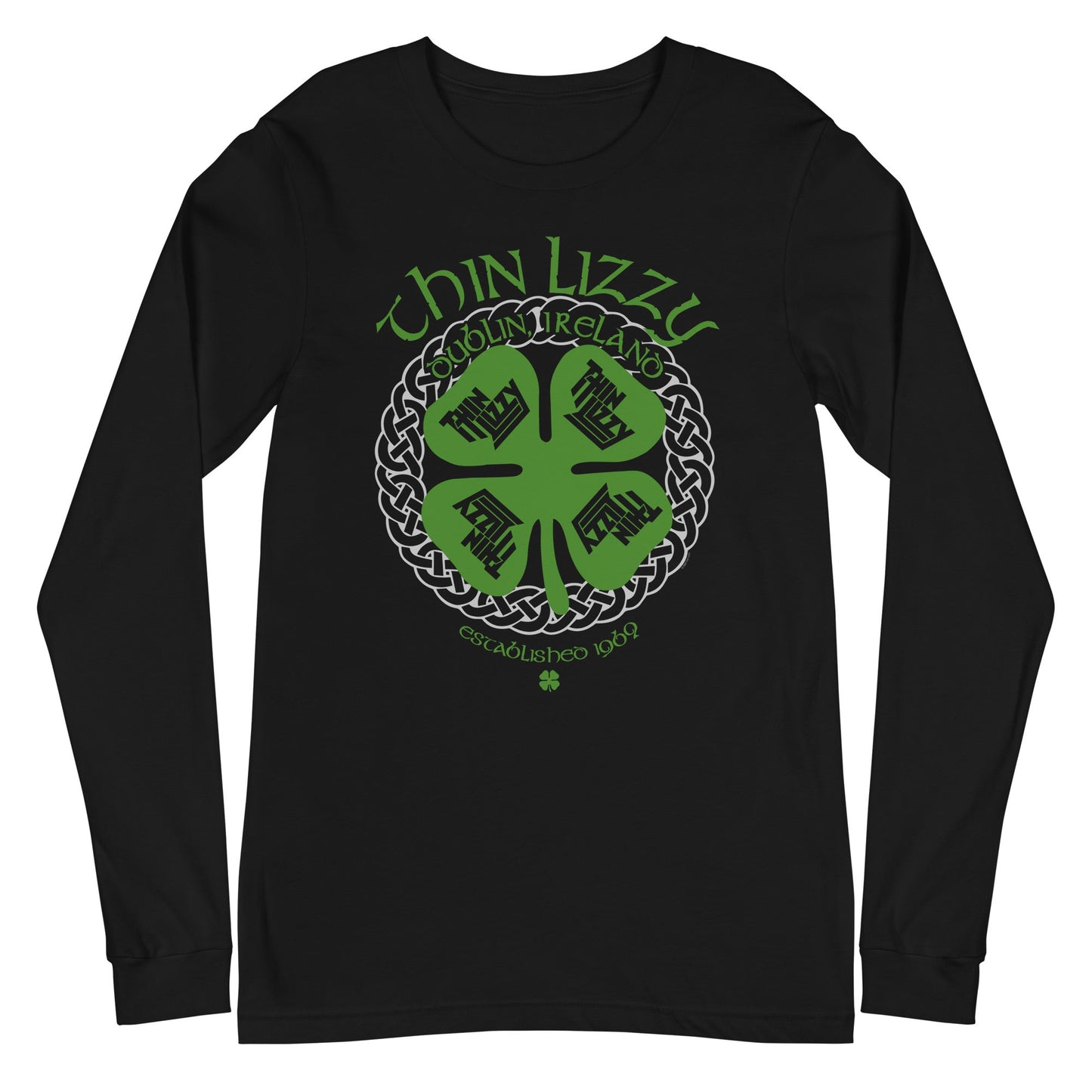 Thin Lizzy - Shamrock Long Sleeve T-Shirt Black