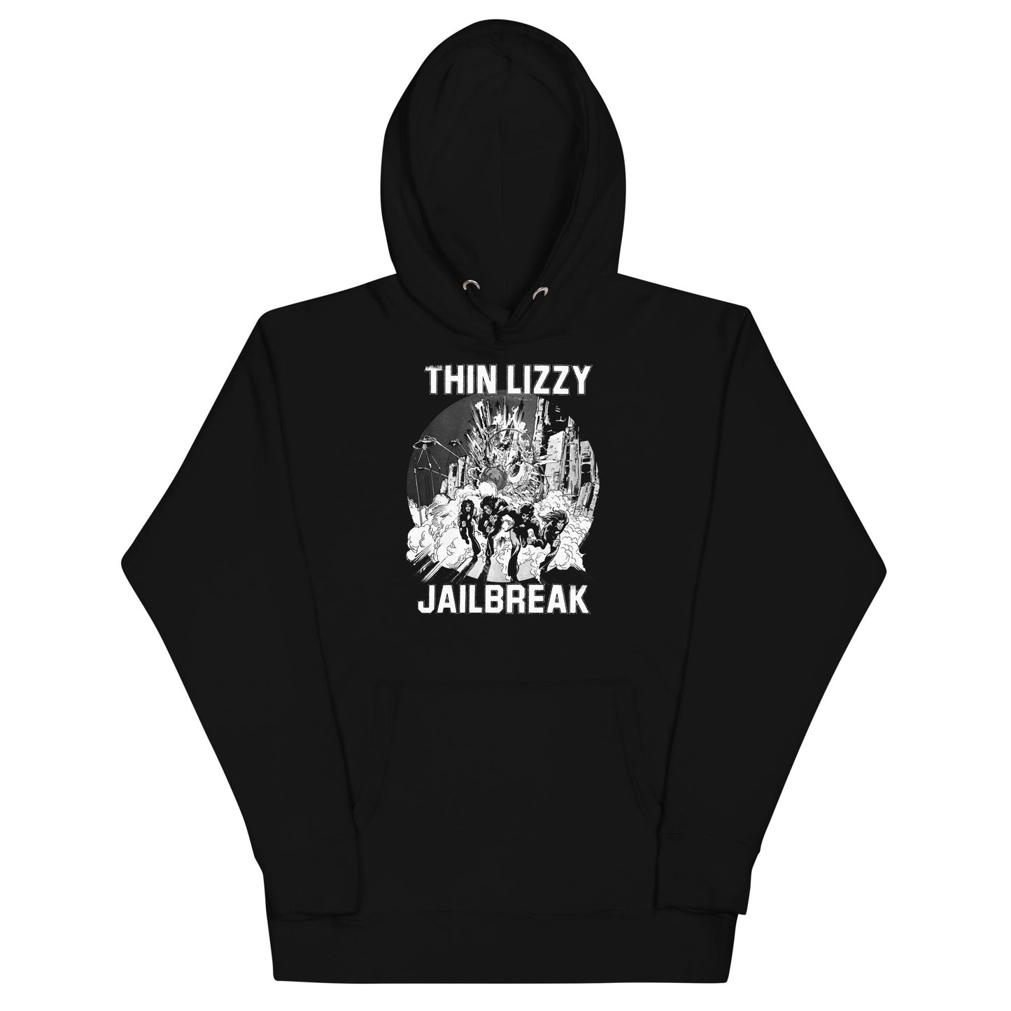 Thin Lizzy - White Jailbreak Hoodie Black