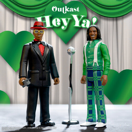 Super7 - OutKast - ReAction Figures Wv4 - Hey Ya! 2-Pack (Action Figure, Collectible)