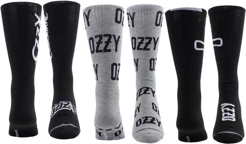 Perri's - Ozzy Osbourne - Crew Socks (3 Pack Collector Guitar Shape Tin) (Large Item, Socks, 3 Pack)