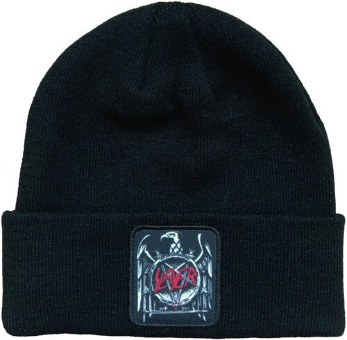 Slayer - Eagle Patch - Acrylic Knit Hat - Black BN400SLA (Hat / Cap, One Size Fits All, Black)