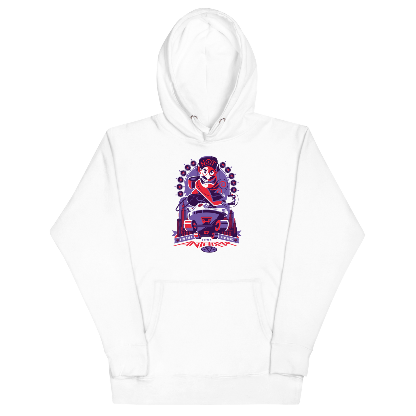Anthrax New York 81 Classic Hoodie White