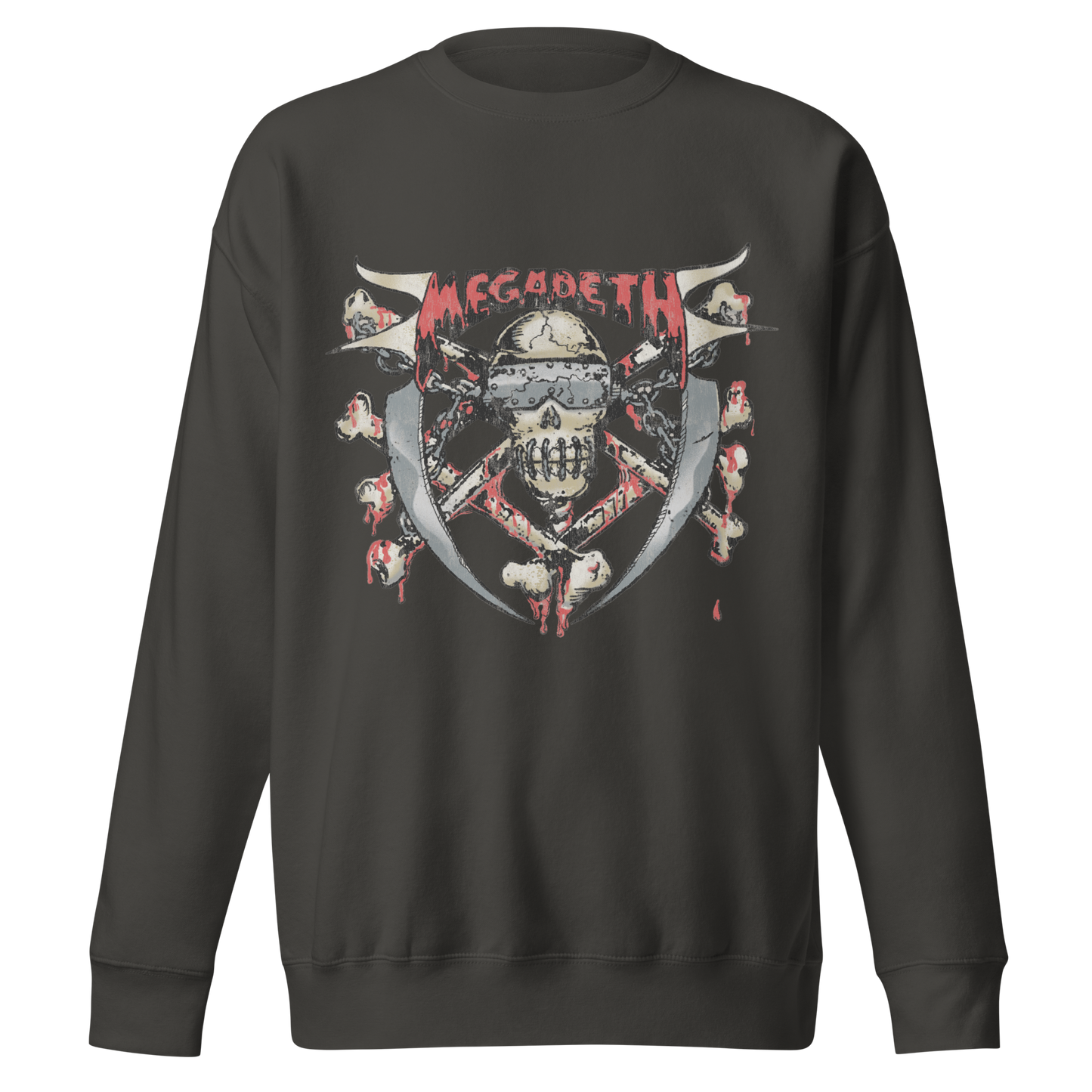 MegaDeth - Hand Painted Vic Jumbo Print Sweatshirt Gray
