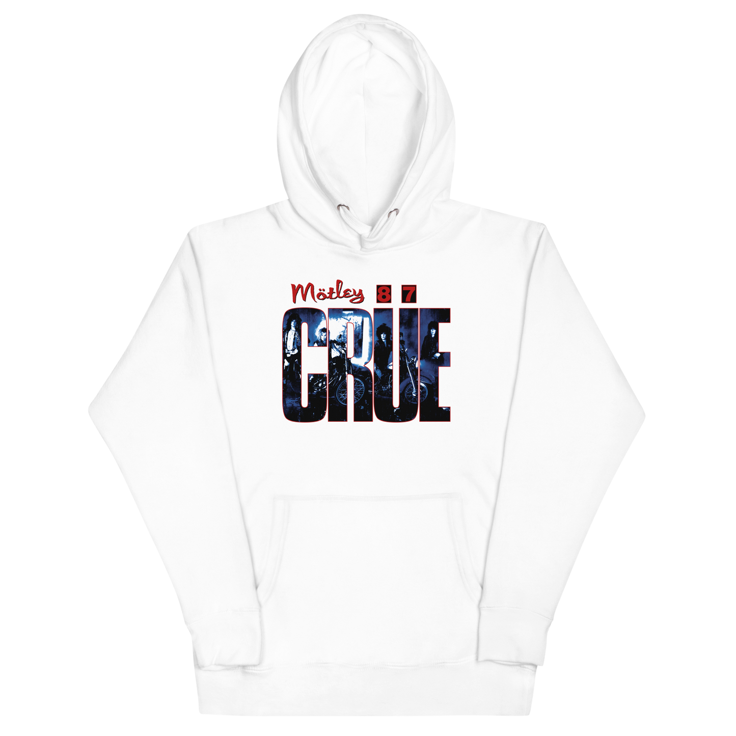 Motley Crue - 1987 Tour Vintage Classic Hoodie White