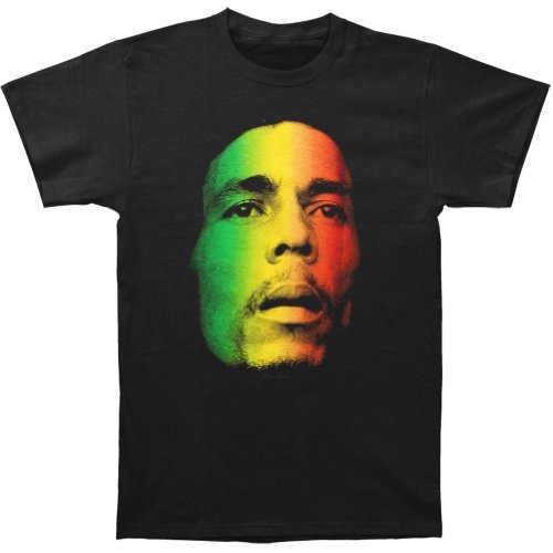 Bob Marley Zion Rootswear Men'S Bob Marley Face T-Shirt, Black, Large
