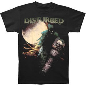 Disturbed Men'S Disturbed Creepin Coffin T-Shirt, Black, Medium