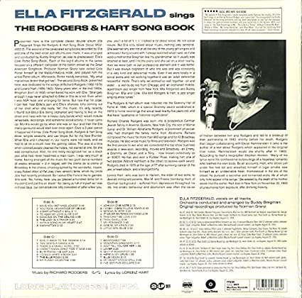 Ella Fitzgerald Sings The Rodgers & Hart Song Book (Gatefold LP Jacket, Limited Edition, 180 Gram Vinyl) [Import] (2 Lp's)