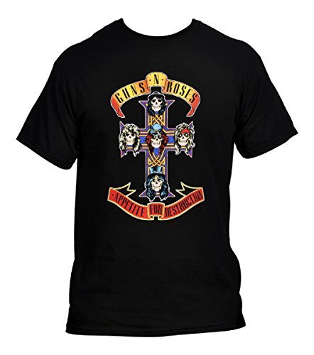 Guns N Roses Men'S Guns N' Roses Cross T Shirt, Black, Xx-Large