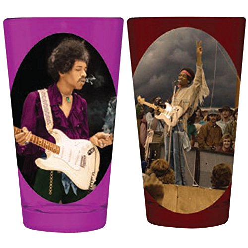JIMI HENDRIX 2-PACK PINT GLASS SET JIMI HENDRIX 2-PACK PINT GLASS SET