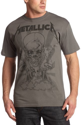 Metallica Men'S Metallica "Pushed Boris" T-Shirt, Charcoal, Medium