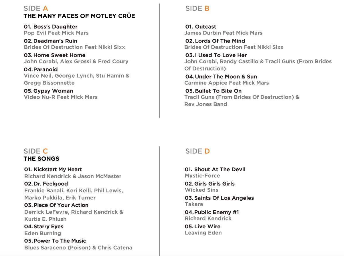 The Many Faces Of Motley Crue (Limited Ed. Gatefold Red Marble Vinyl)