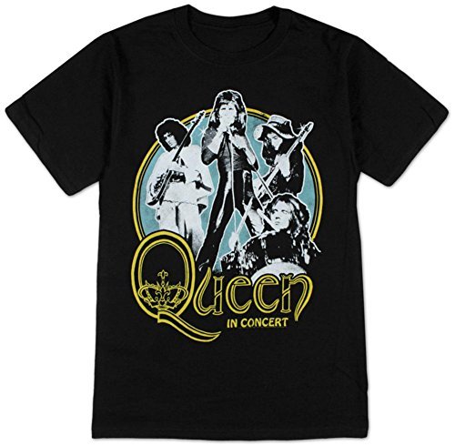 Queen Men'S Queen In Concert T-Shirt, Black, Large