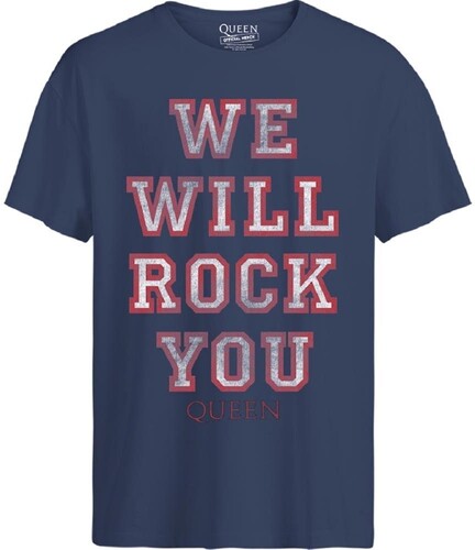 Queen We Will Rock You Blue Ss Tee 2Xl Queen We Will Rock You Blue Ss Tee 2Xl