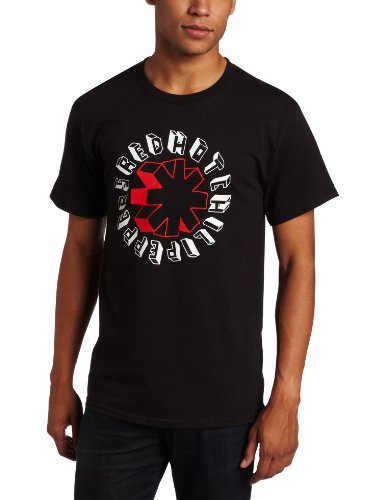 Red Hot Chilli Peppers Hand Drawn Logo (Large Shirt, Black)