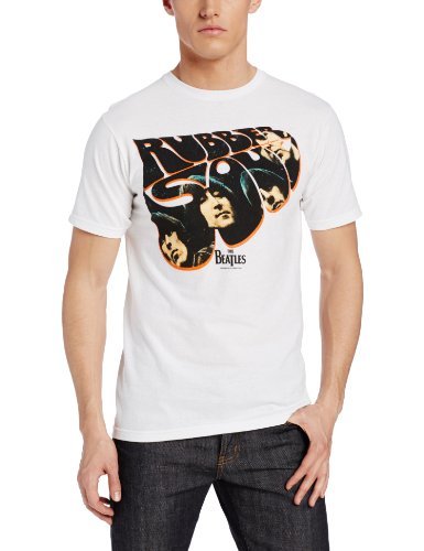 The Beatles Men'S The Beatles Rubber Soul T-Shirt, White, Medium