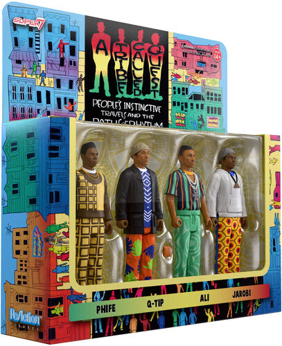 Super7 - A Tribe Called Quest - ReAction Figures Wv1 - People's Instinctive Travels and the Paths of Rhythm 4-Pack (Large Item, Action Figure)