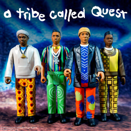 Super7 - A Tribe Called Quest - ReAction Figures Wv1 - People's Instinctive Travels and the Paths of Rhythm 4-Pack (Large Item, Action Figure)