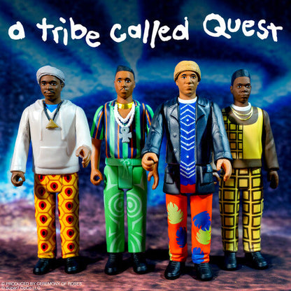 Super7 - A Tribe Called Quest - ReAction Figures Wv1 - People's Instinctive Travels and the Paths of Rhythm 4-Pack (Large Item, Action Figure)