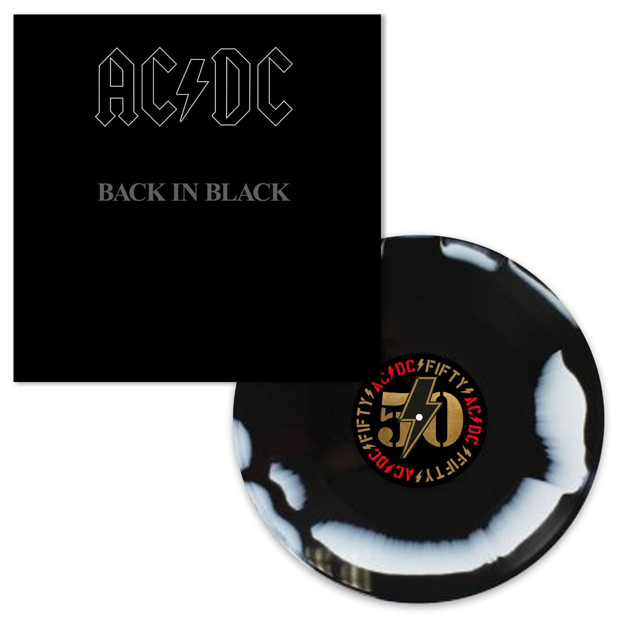 Back In Black: 50th Anniversary (Limited Edition, Black & White Marble Colored Vinyl)