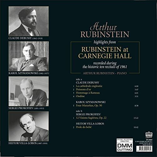 Highlights From Rubinstein At Carnegie Hall (Hol)