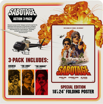 Super7 - Beastie Boys - ReAction - Sabotage 3PK (Collectible, Figure, Action Figure) (Bonus Poster)