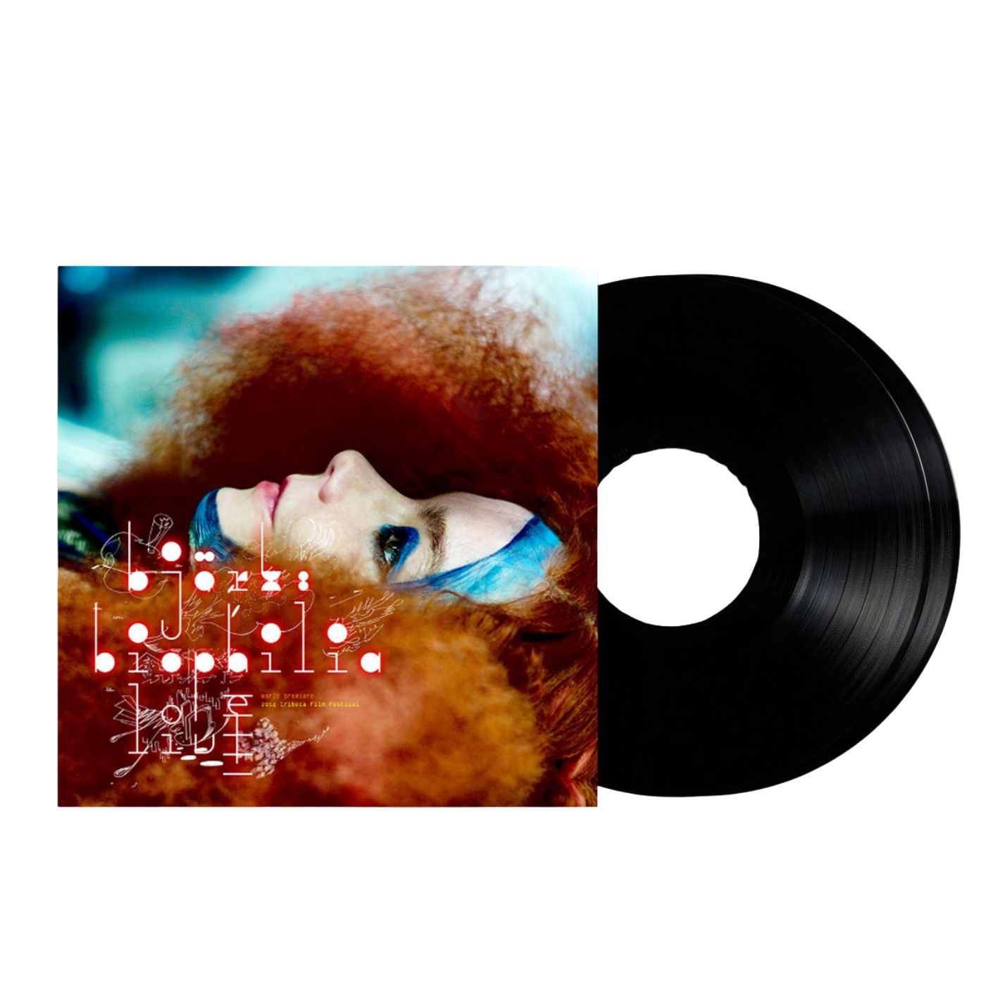 Björk Biophilia Live 3LP vinyl and DVD audiovisual package cover