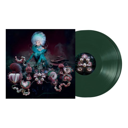 Björk Fossora indie exclusive dark green 2LP vinyl album cover