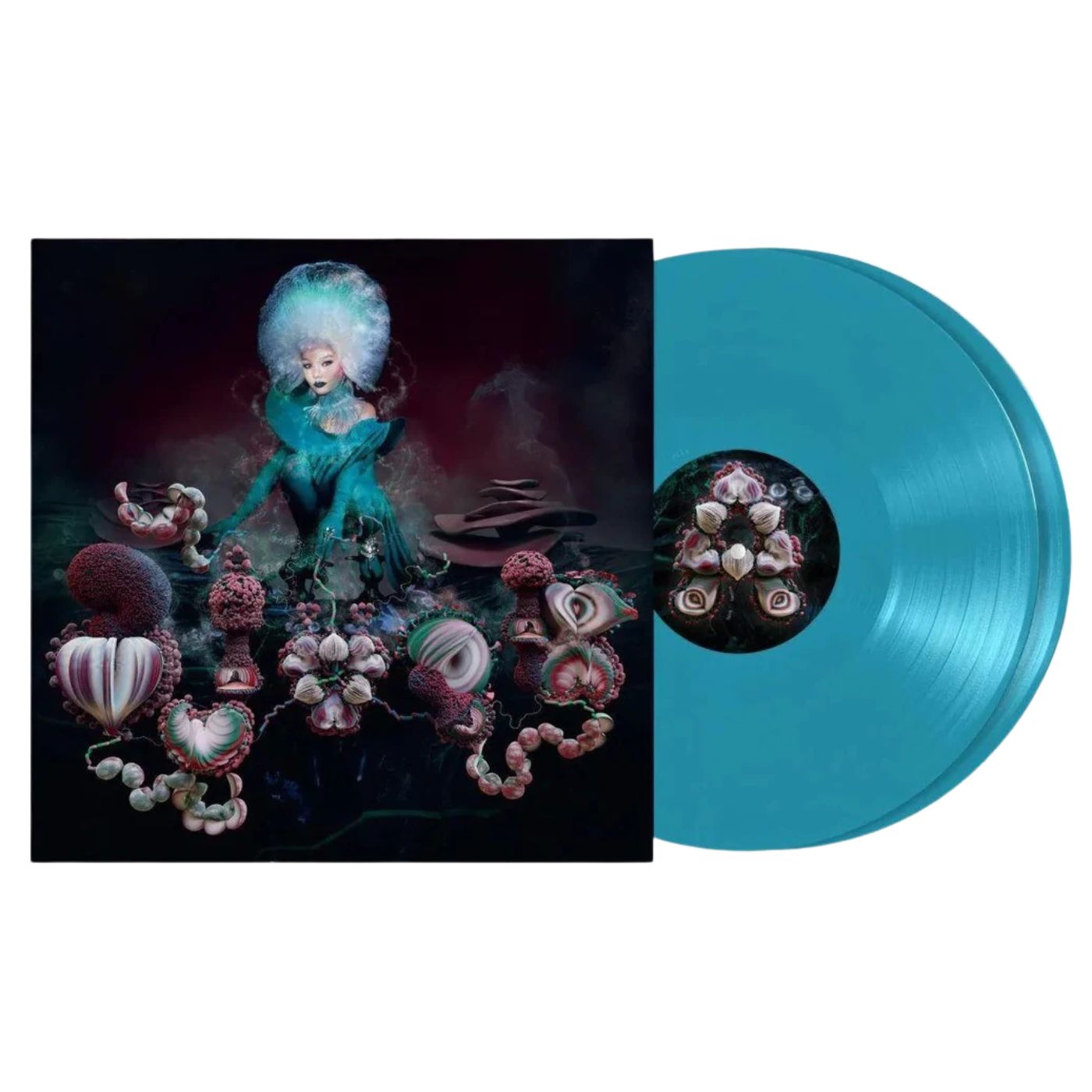 Björk Fossora indie exclusive turquoise 2LP vinyl cover