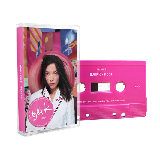 Björk Post limited edition hot pink cassette album cover