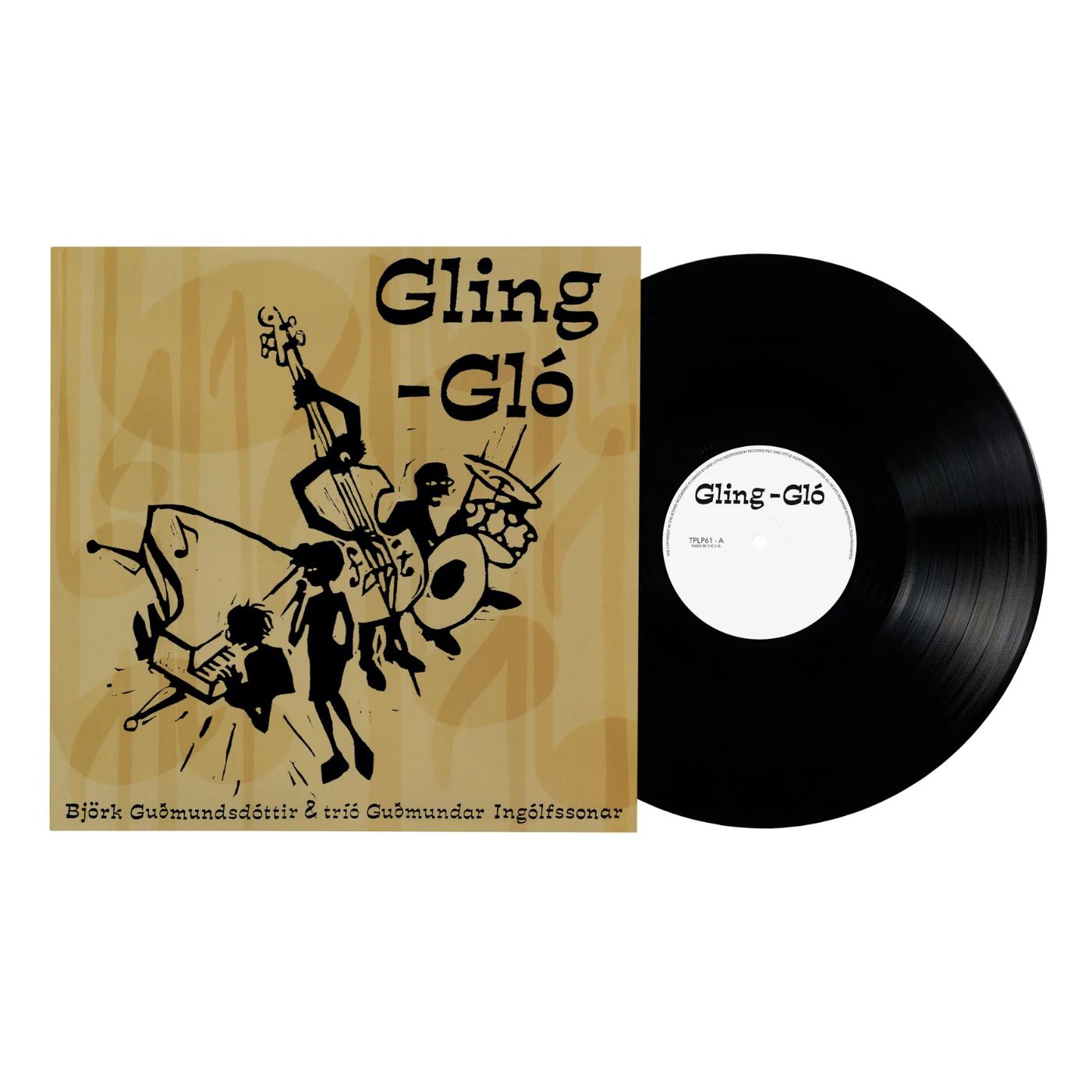 Björk and Tríó Guðmundar Ingólfssonar Gling-Gló LP vinyl cover