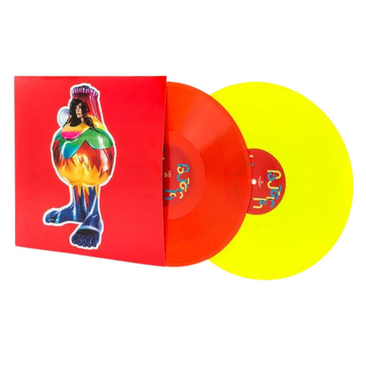 Björk Volta limited edition red and neon green 2LP vinyl album cover
