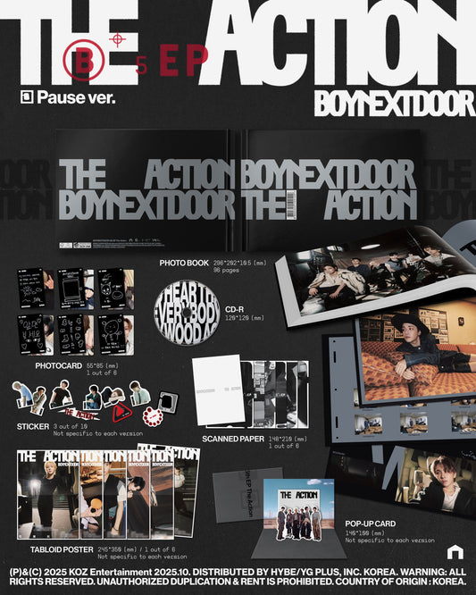 Boynextdoor 5Th Ep [The Action] [Pause Ver.] [Indie Retail Exclusive] [CD]